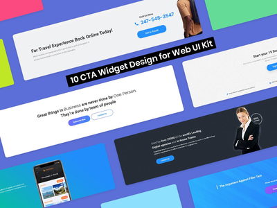 10 个用于 Web-UI 工具包的 CTA 小部件设计(10 CTA Widget Design for Web-UI Kit)