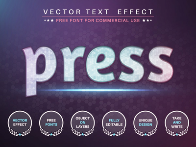 玻璃 - 可编辑的文本效果、字体样式(Glass - editable text effect, font style)