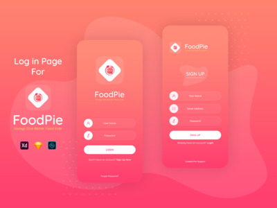 美食App登录页面(Food App Login Page)
