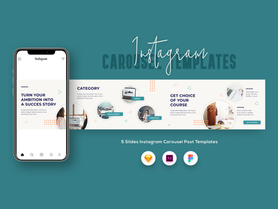 用于课程的 Instagram 轮播模板(Instagram Carousel Templates for Courses)