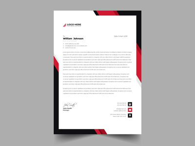 现代商业信头模板(Modern Business Letterhead Template)