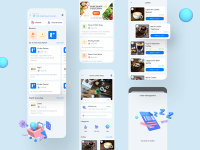 食物和饮料 - 数字钱包移动 UI 套件(Food And Drink - Digital Wallet Mobile Ui kits)