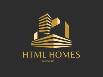 黄金几何豪华房地产标志(Gold Geometric Luxury Real Estate Logo)