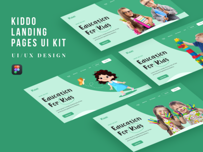 Kiddo 登陆页面 UI 套件(Kiddo Landing Pages UI Kit)