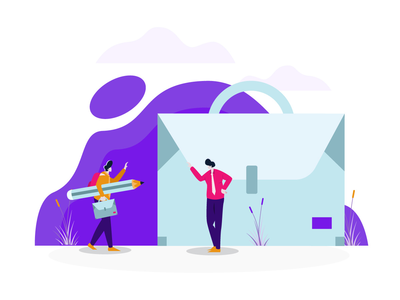 实习工作插图概念(Internship Job Illustration Concept)