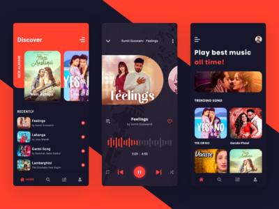 音乐应用程序 UI 套件(Music App UI Kits)