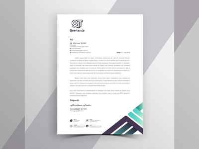 现代信头垫模板(Modern Letterhead Pad Template)