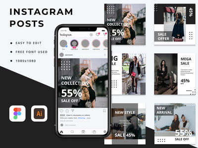 Instagram 帖子模板 - Bamstemp(Instagram post template - Bamstemp)