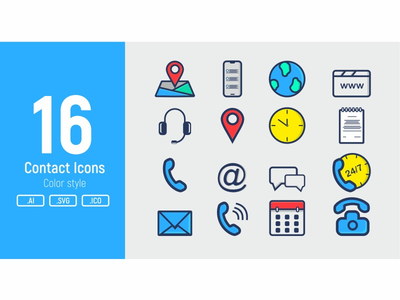 16 个联系人图标(16 Contact icons)