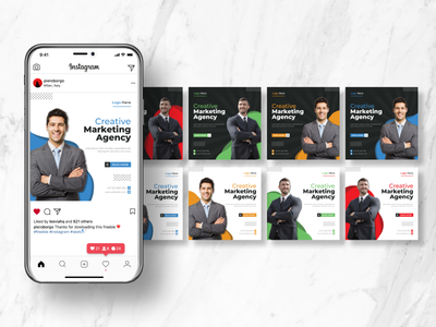 企业社交媒体帖子模板(Corporate social media post template)