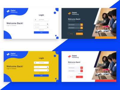 网页登录页面设计(Web Login Page Design)