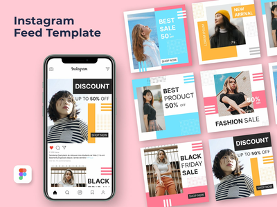 现代 Instagram 帖子模板 - Utaytemp(Modern Instagram post template - Utaytemp)