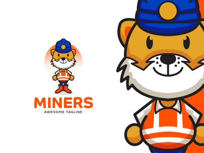 老虎矿工吉祥物标志(Tiger Miners Mascot Logo)