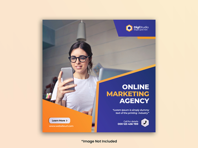 社交媒体在线商务机构网页横幅帖子模板(social media Online business agency web banner post template)