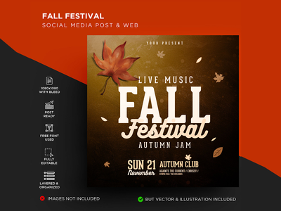 秋季节日传单(Fall Festival Flyer)