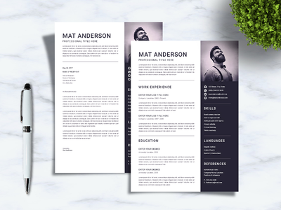 简历简历 2 页 Sanstemp(CV Resume 2 Page Sanstemp)