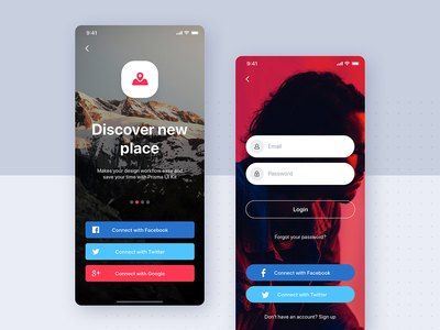 登录和注册表单 UI 移动模板(Login & Registration Forms UI mobile template)