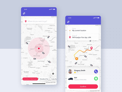 汽车预订移动 UI 概念(Car Booking mobile UI concept)