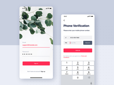 登录 - 注册移动界面模板(Sign In - Sign Up Mobile Interface Template)