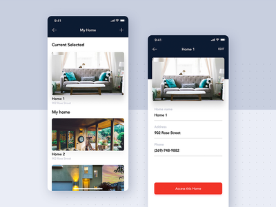 智能家居控制器移动 UI 概念(Smart Home Controller mobile UI concept)