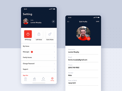智能家居控制器移动 UI 概念(Smart Home Controller mobile UI concept)