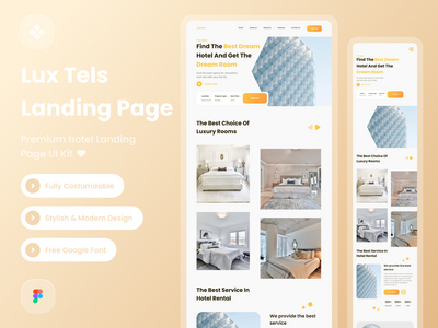 luxtels hoetl 登陆页面设计(luxtels hoetl Landing Page design)
