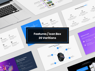 20 个功能，IconBox Web-UI 工具包(20 Features, IconBox Web-UI Kit)