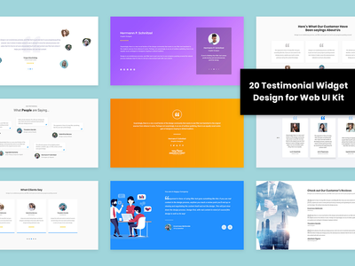 20 Web-UI 工具包的推荐小部件设计(20 Testimonial Widget Design for Web-UI Kit)