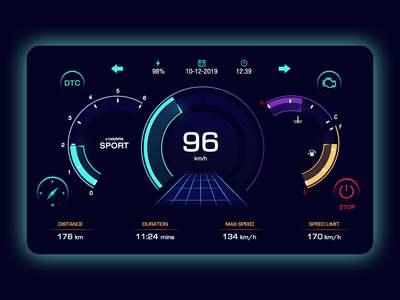 汽车仪表板设计(Car Dashboard Design)