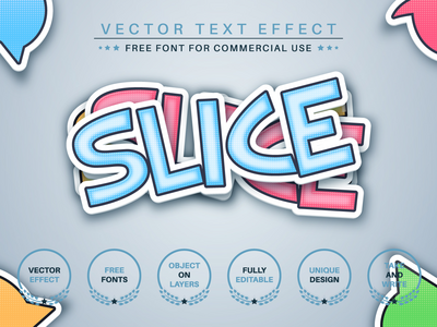 切片折纸 - 可编辑的文本效果、字体样式(Slice origami - editable text effect, font style)