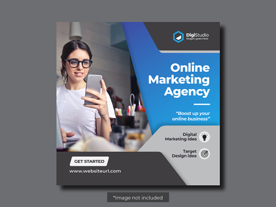 社交媒体在线商务机构网页横幅帖子模板(social media Online business agency web banner post template)