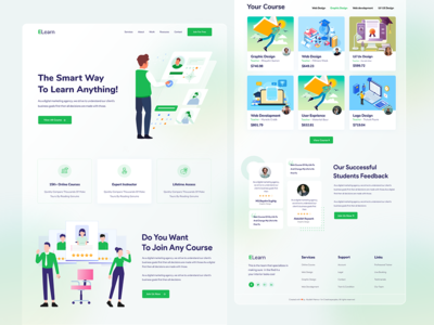 电子学习网站ui(E-learning website ui)