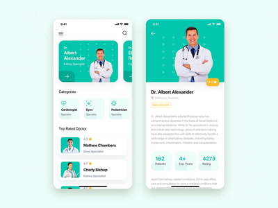 医生预约移动应用程序 UI 工具包模板(Doctor Appointment Mobile App UI Kit Template)