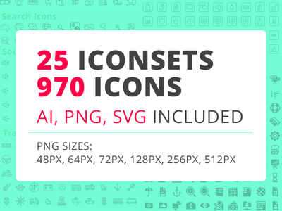 25 个图标集包(25 Iconsets Bundle)