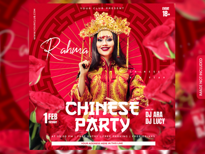 活动派对传单或社交媒体帖子和网页横幅(Event Party flyer or social media post and web banner)