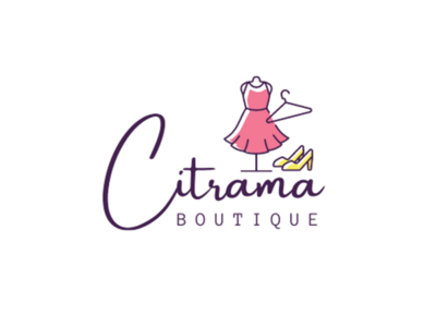 粉色简约精品标志(Pink Minimalist Boutique Logo)