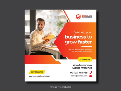 社交媒体在线商务机构网页横幅帖子模板(social media Online business agency web banner post template)