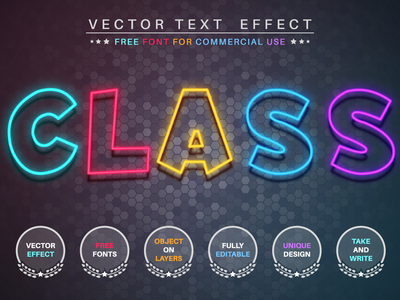 颜色类 - 可编辑的文本效果、字体样式(Color class - editable text effect, font style)