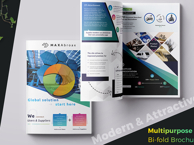 多用途双折宣传册模板(Multipurpose Bifold Brochure Template)