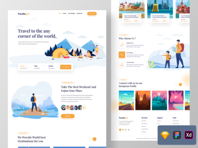 旅游登陆页面(Travel landing page)
