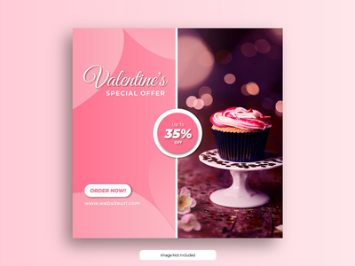 社交媒体情人节销售网页横幅帖子模板(social media valentine sale web banner post template)