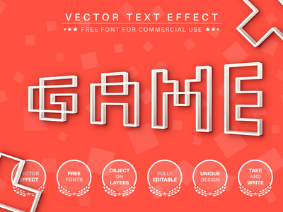 游戏 - 可编辑的文字效果，字体样式(Game - editable text effect, font style)