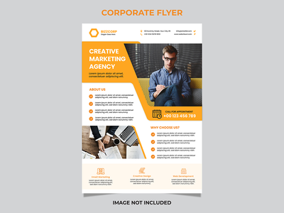 企业业务传单模板(corporate business flyer template)