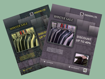 创意冬季海报模板(Creative Winter Sale Poster Template)