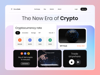 加密货币管理登陆页面(Cryptocurrency Manage Landing Page)