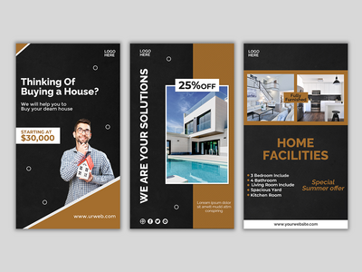 房地产业务 instagram 故事模板(Real estate business instagram Story template)