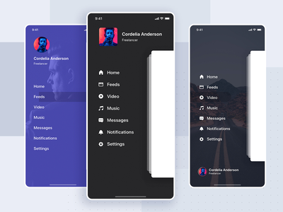 菜单 - 导航 UI 移动模板(Menu - Navigation UI Mobile Template)