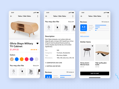 家具店移动应用程序 UI 概念(Furniture Shop Mobile App UI Concept)