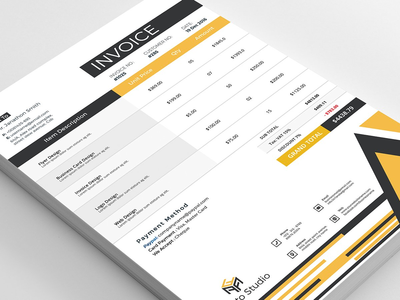 现代商业发票账单模板(Modern Business Invoice Bill Template)