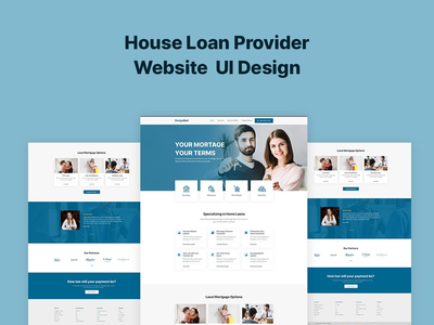 房屋贷款提供商网站 UI 设计(House Loan Provider Website  UI Design)